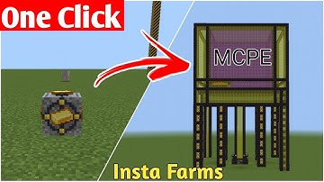 How To Make Farms In One Click In MCPE | Insta Farms Addon For Minecraft PE |