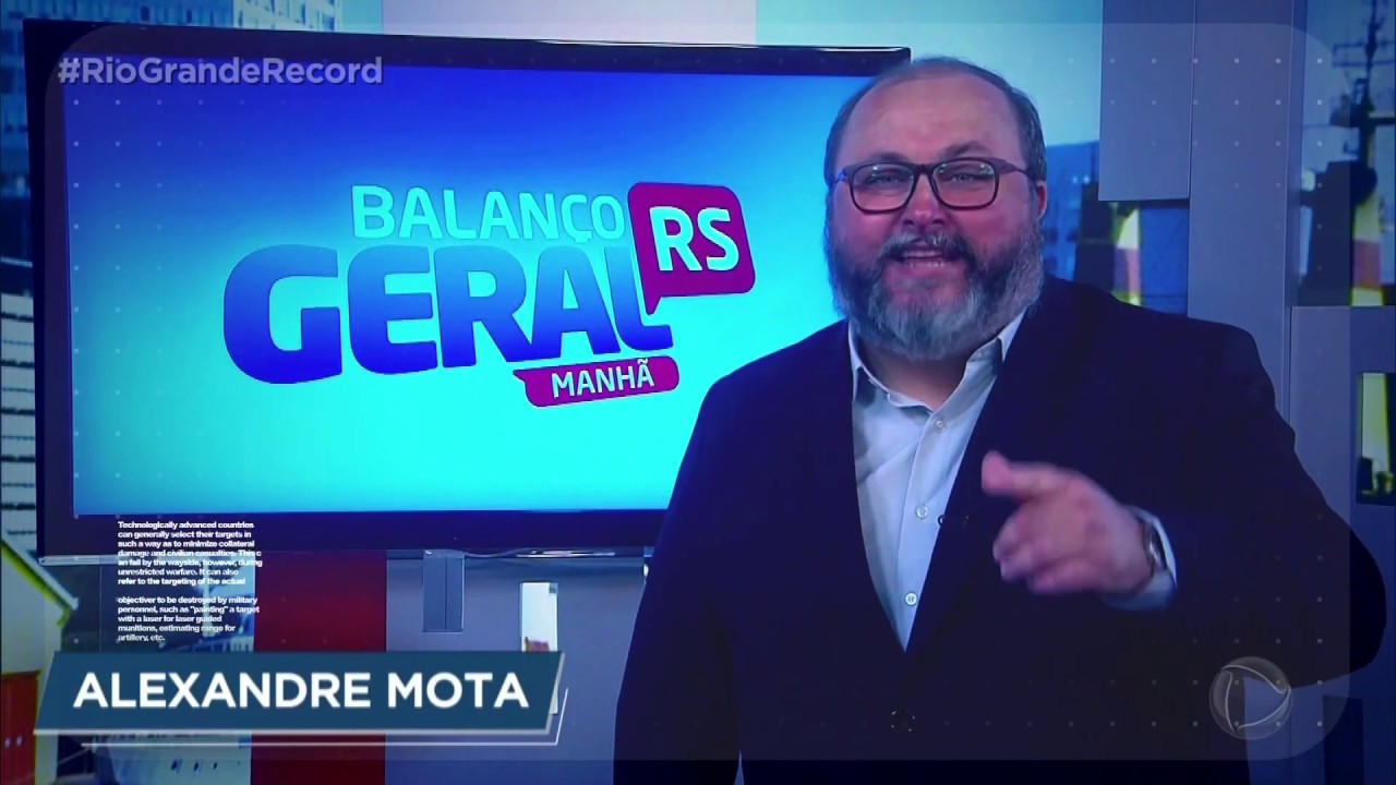Chamada de estreia do Balanço Geral RS Manhã com Alexandre Mota RecordTV RS (DEZ/2018) YouTube Chamada de estreia do Balanço Geral RS Manhã com Alexandre Mota RecordTV RS (DEZ/2018) YouTube