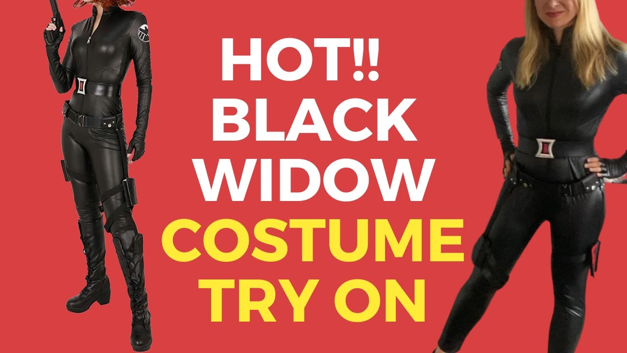 HOT BLACK WIDOW COSTUME TRY ON hq image