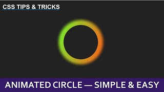 HTML & CSS Animates circle || CSS Tips & Tricks || CSS Tutorial 2021