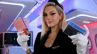 ASMR First Class Flight Experience | Luxury Red Eye Flight