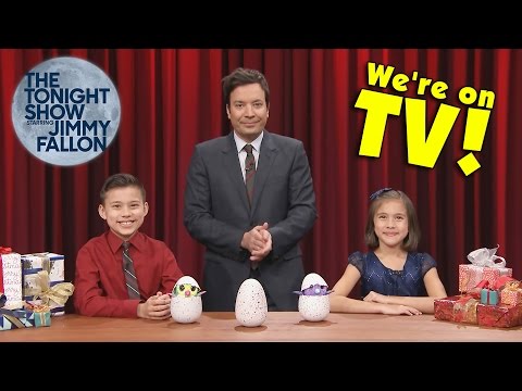 JIMMY FALLON SMASHES MY HATCHIMALS Evan Jillian On The Tonight Show