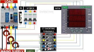 KWH Meter Wiring | Multifunction meter connection | Control wiring | Digital KWH meter | Schneider