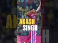 What is behind akash singh celebration #cricket #indiancricketer #akashsingh