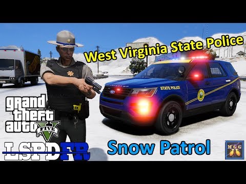 West Virginia State Police Patrol With Snow On The Ground Gta 5 Lspdfr Episode 433 Youtube - pennsylvania state police car pack roblox