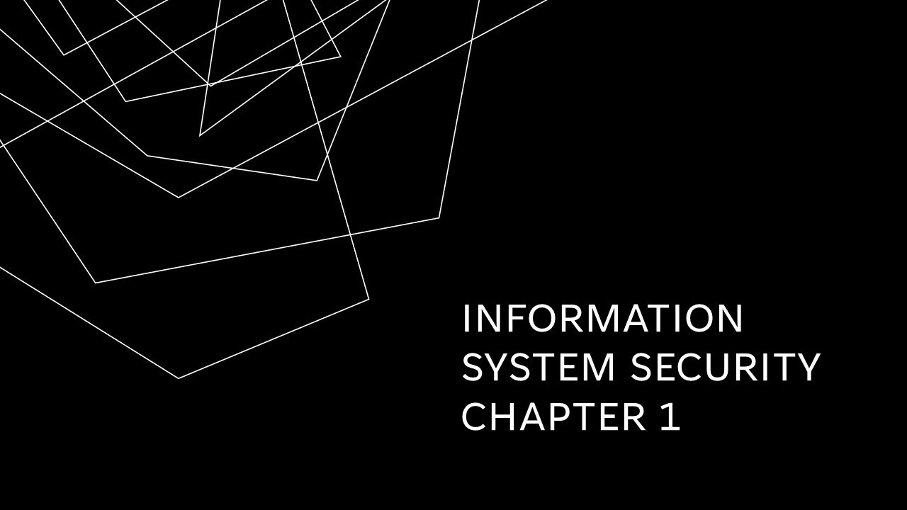 Information System Security - Chapter 1 - Part 2 - YouTube