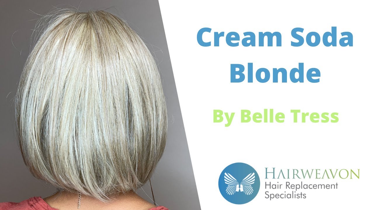Colour Cream Soda Blonde by Belle Tress Shown on the Lady Latte Wig