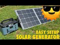 100w folding solar panel with lithium cube 1200 combo  wagan tech