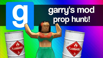 Gmod Prop Hunt Funny Moments 4 - BEST Strategy EVER... Well Almost (Garry