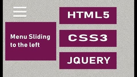 Menu Sliding to the left HTML5 CSS3 JQUERY