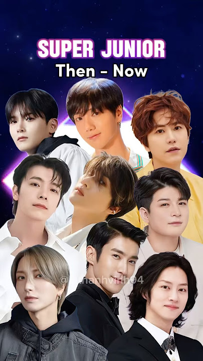 Super Junior members then and now in 2024
