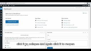 6  Wordpress dashboard overview