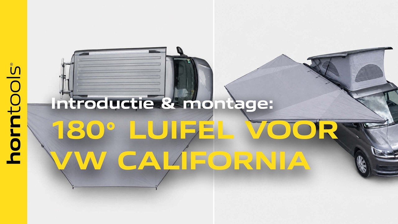 180 grad luifel Horizon 2,5 m voor VW California T5 / T6 / T6.1 (zelfdragend) – Video