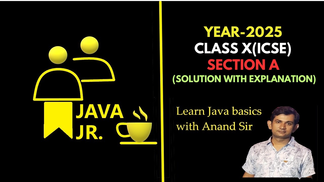 ICSE(Class 10) Computer Applications ( 2025) Section A (Solution with ...