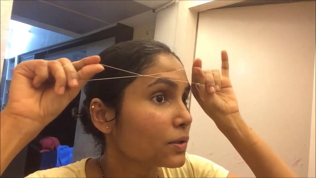|| How to do threading(HIndi) /eyebrows /upper lips || TRUPTISWORLD ...