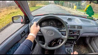 1998 Toyota Starlet IV [1.3 I 16V 75HP] | POV Test Drive #1914 Joe Black