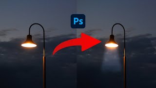 Photoshop - Add Light Effects to Light Poles || lamp post edite in photoshope.