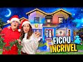 Decoramos a CASA NOVA com milhares de luzes de Natal - Família Maria Clara e JP