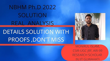 REAL ANALYSIS ,NBHM PHD 2022 SOLUTION,FIRST TIME IN YOUTUBE