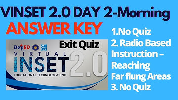 VINSET 2.0 DAY 2: MORNING SESSION COMPLETE ANSWER KEY #Vinsentday2morning