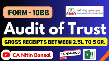 Form 10BB Income Tax | Tax Audit of Trust | Audit of Trust and Society | Form 10BB filing