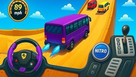 Crazy Bus Mega Ramp Impossible Racing Bus Stunts Impossible Tracks Android Gameplay Video #3