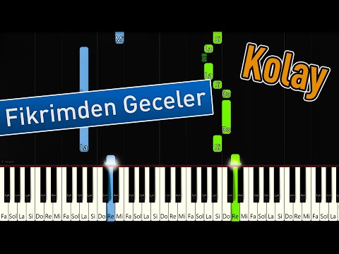 Ayrılık - Fikrimden Geceler Yatabilmirem | Kolay Piyano - Nasıl Çalınır