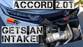 Honda Accord 2.0t K&N TYPHOON intake revs, in car, and drive by