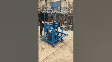 Low price portable push mold cement concrete hollow blocks brick laying machine#blocks