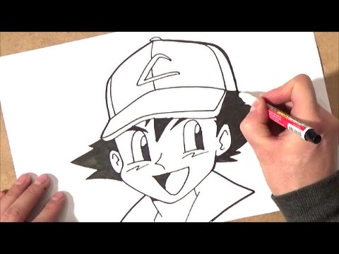 Cómo dibujar a Ash y Pikachu Pokémon