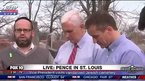 FNN: VP Pence Speaks Against Anti-Semitism During Visit to Vandalized Jewish Cemetery in St. Louis