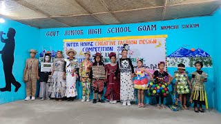 Creative Fashion Design Competition at Goam JHS. Dress & Costumes were made from waste materials.
