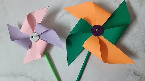 How to make a pinwheel that spins? | Paper Windmill | Paper Pinwheel Tutorial | Easy Crafts | DIY |