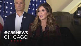 DHS Secretary Kristi Noem speaks in Gary