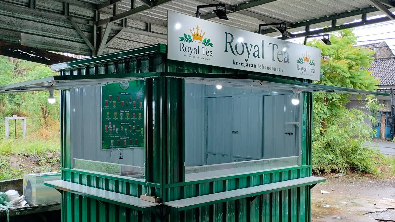 BOOTH SEMI KONTAINER UKURAN BESAR WARALABA ROYAL TEA 