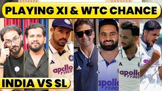 🔴INDIA VS SL, WTC SCENARIOS & PLAYING XI, SARFARAZ vs DHRUV, CHANCE FOR NABI OR PRASIDH VS BRAR