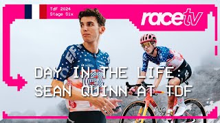 Details DAY IN THE LIFE AT THE TDF: SEAN QUINN -  Stage Six | RaceTV | Tour de France 2024 News