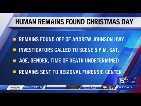 Human remains found Christmas Day