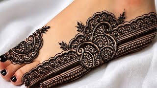 Simple and easy leg mehndi design | Foot Mehndi Design | Mehndi design 