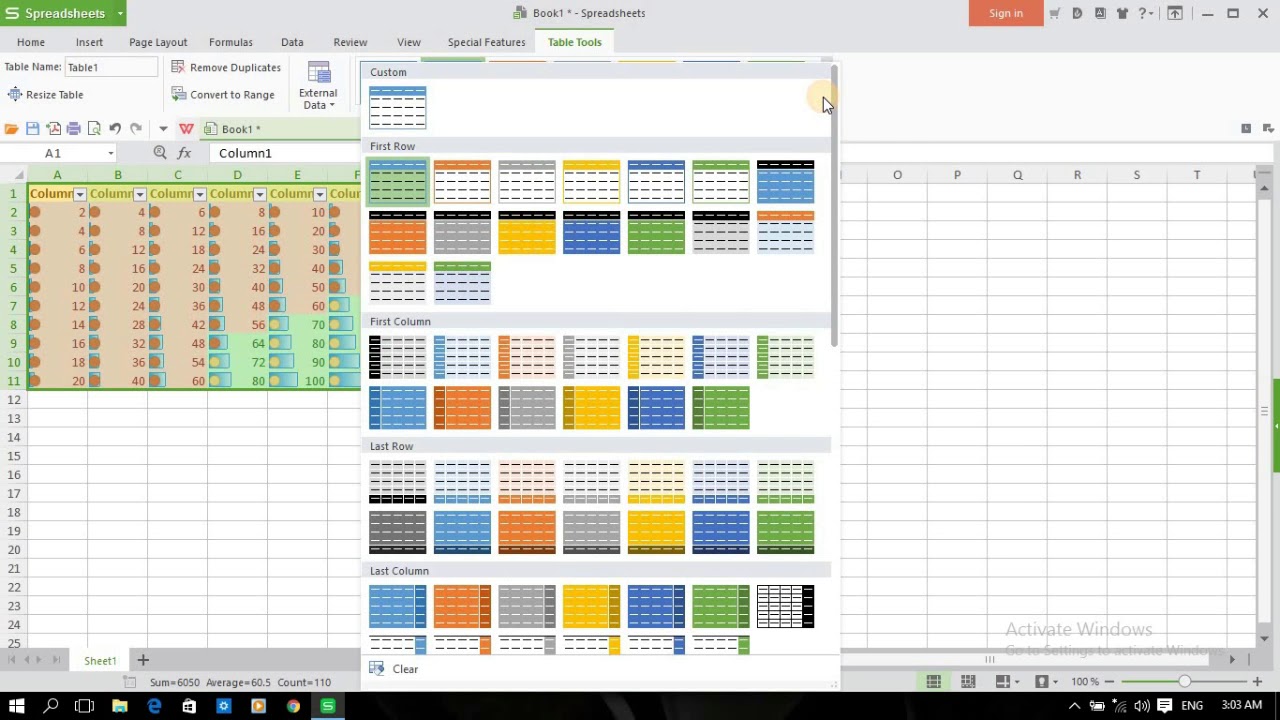 How To Create Chart In Wps Spreadsheet