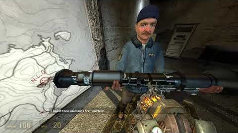 Gordan Freeman gets the rocket launcher