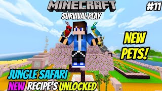 My New Parrots I Found Jungle|| New Pets In Base Parrots #minecraft #5kin2023 #telugufriendgaming