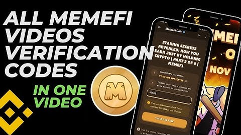 All Memefi YouTube Video Verification Codes Compilation | Updated Till November 12