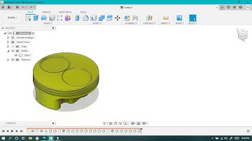 Example 17 Design of Piston in Autodesk Fusion 360
