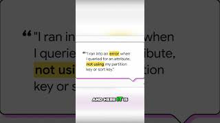DynamoDB Query LIMITS: Why Your Search FAILS! #shorts
