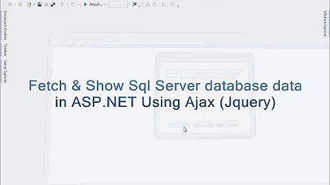 Fetch & Show Sql Server database data  in ASP.NET Page Using Ajax (Jquery)