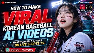 Create Realistic Korean Baseball / Sport Broadcast Videos Using Your Selfie & AI