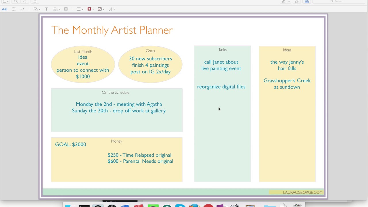 the-monthly-artist-planner-tutorial-youtube