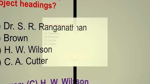 Library and Information Sciences Most Repeated MCQ