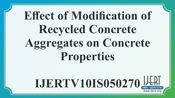 Effect of Modification of Recycled Concrete Aggregates on Concrete Properties